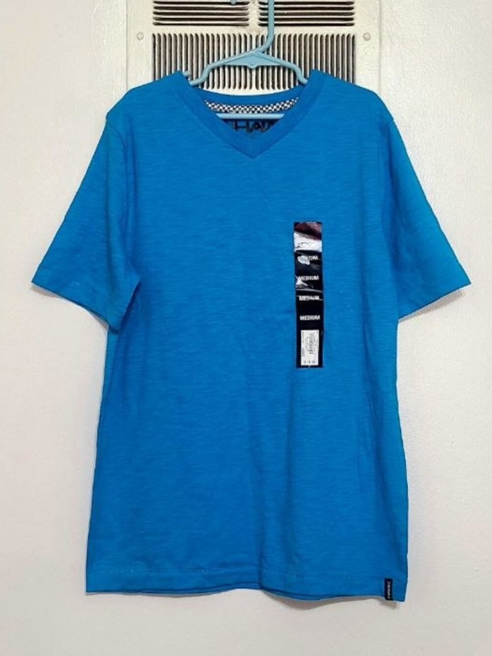 Blue V‑Neck Tee